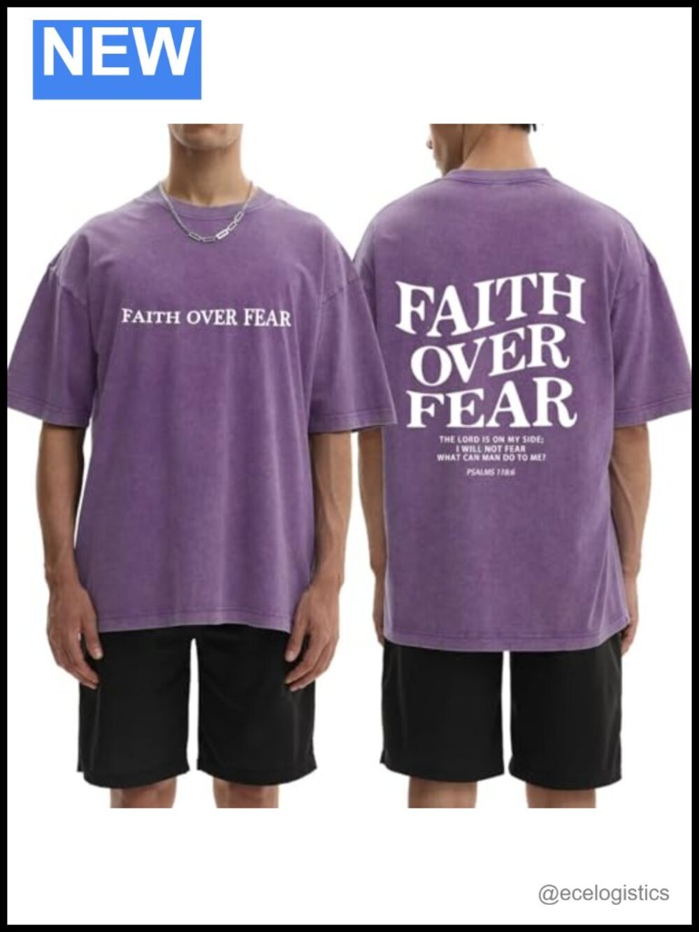 Faith Over Fear Vintage Acid Wash Tee - Oversized Christian Graphic T-Shirt